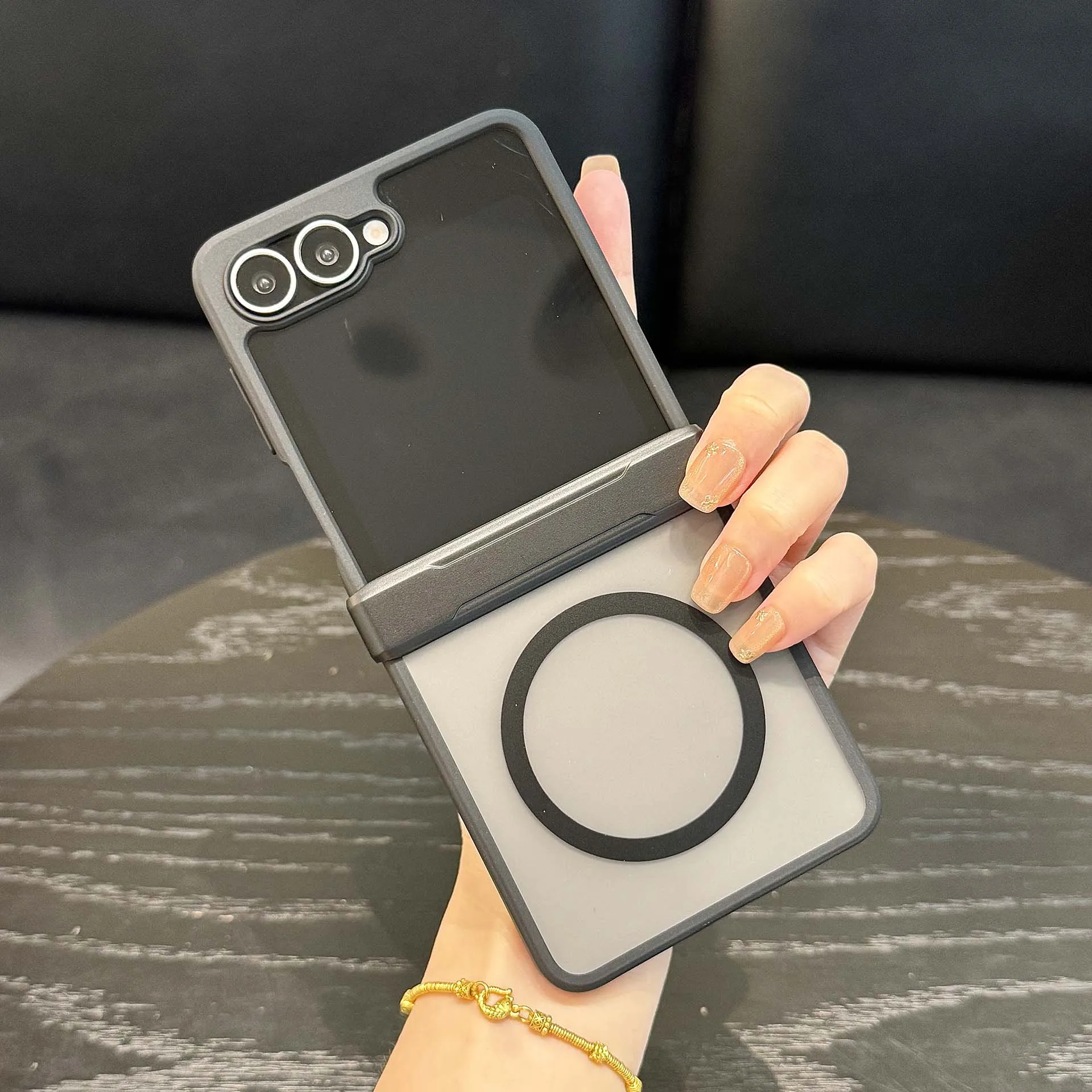 

For Samsung Galaxy Z Flip 7 Case Soft Silicone Transparent Magnetic wireless charging Protective Back Cover For Z Flip 7 Shell