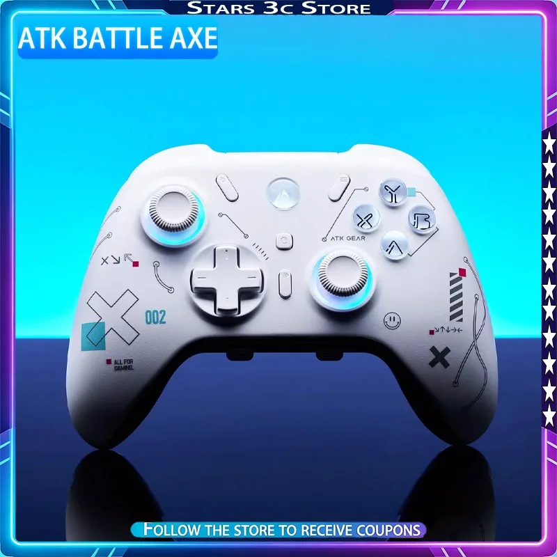 

Игровой контроллер ATK Battle Axe Pro Bluetooth, три режима подключения, быстрое отклики микро-кнопок 1000 Гц, низкая задержка