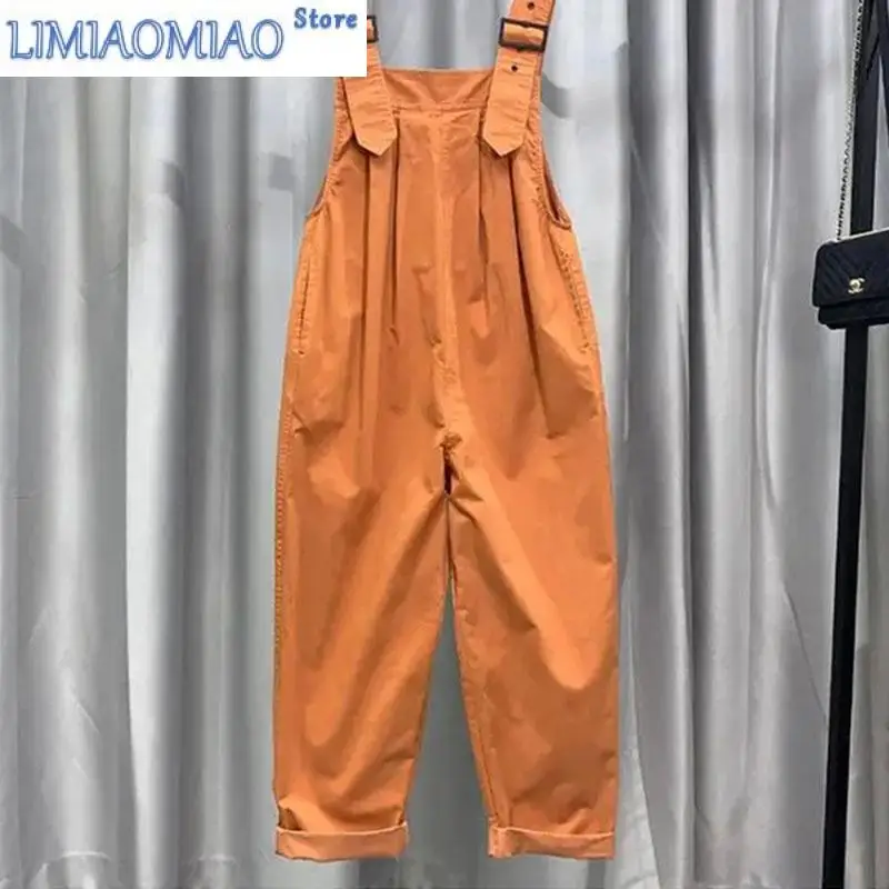 

Women In Bibs Are Western-Style Age-reducin New Spring Summer Korean Version Loose Jumpsuits Overalls Cropped Pants Female