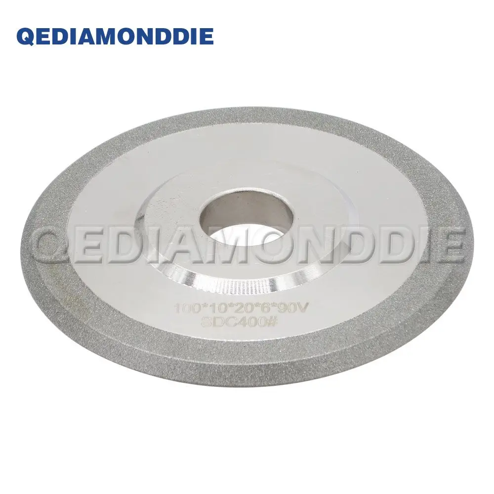 

Grit100~400 SDC Electroplated Diamond Grinding Wheel Double Beveled Angle 45° 60° 90° for Grinding Alloy Ceramic Tungsten Steel