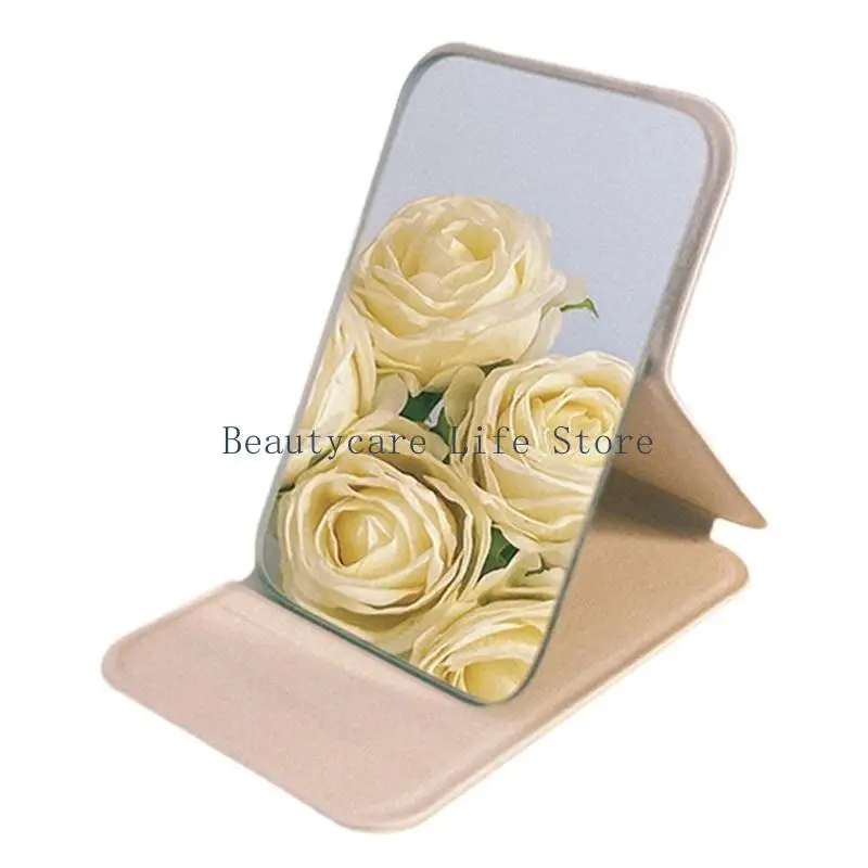 652C Table Mirror Makeup Mirror Handheld Mirror Cosmetic Mirror Small Mirror Folding Mirror for Mom Wife