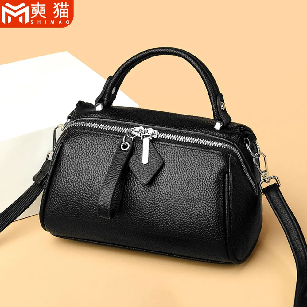 

Fashion Handle Bags For Women Luxury Designer Commuter Shoulder Crossbody Bags Ladies Cowhide Pillow Female Leather Hand Bag