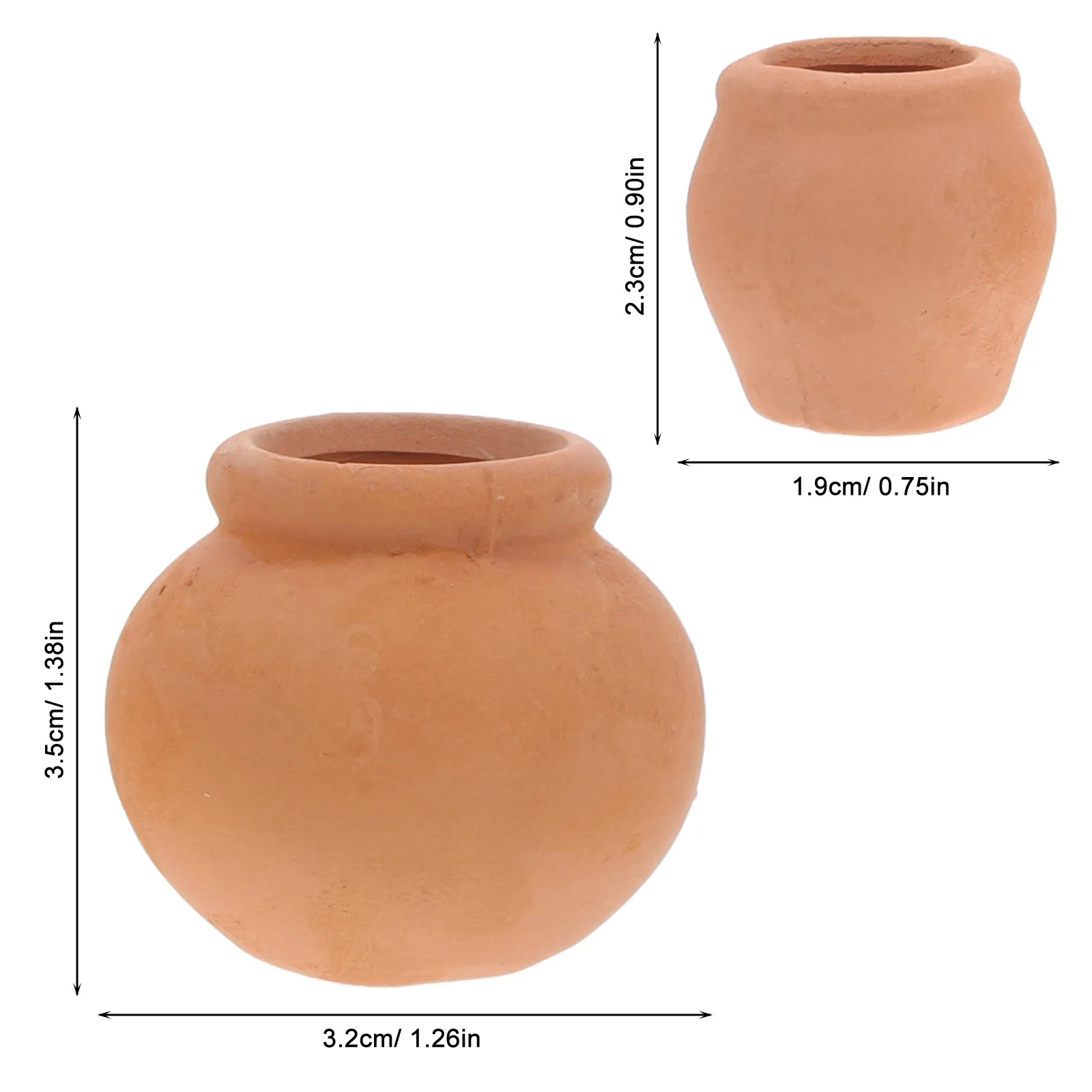 4Pcs Mini Clay Pots for Succulents Terracotta Flower Pots Small Plant Containers Lightweight Washable Reusable Indoor Outdoor