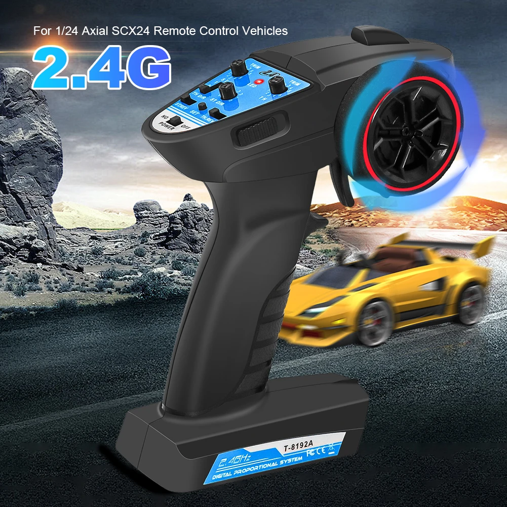 

Rc Car Remote Controller and Receiver 2.4G 3CH Transmitter Remote Controller Rc Car Remote Controller For Axial SCX24 RC Car