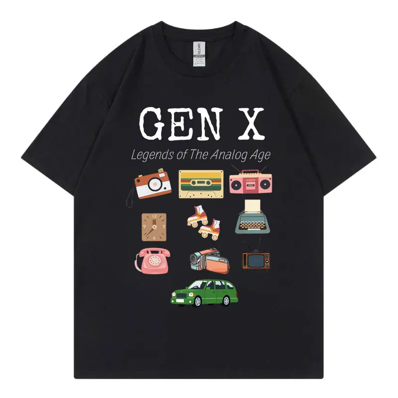 

Nostalgia 9Os Gen X Apparel Funny Meme T Shirt High Quality Fashion Short Sleeve T-shirt Men Women Casual Loose Cotton T-shirts