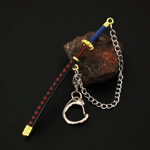 Ein Stück Mini -Schwert -Schlüsselbund für Männer und Frauen, Samurai -Anime -Scheide, Katana Schlüsselbundschnalle, Geschenkspielzeug Cosplay, Roronoa Zoro, 9 cm 12 Hauptverkaufsschwert mit Scheide - №12