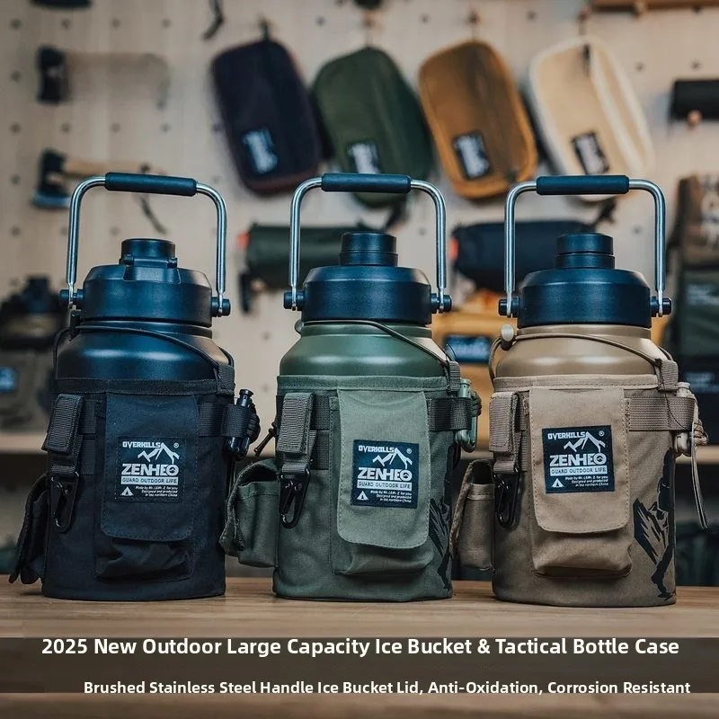 

Портативный изолированный охладитель для льда большой емкости для уличной камеры, бутылка для воды из нержавеющей стали, сохранение напитков