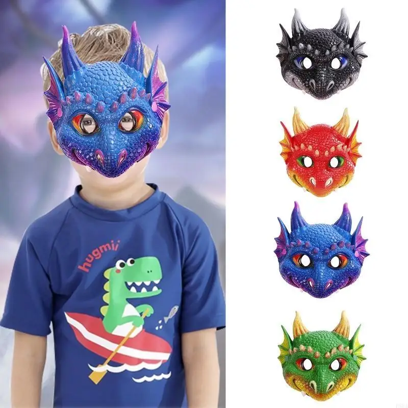 Masque Dragon pour enfants, masques fête, déguisement Dragon, masque Cosplay amusant pour Halloween, masques