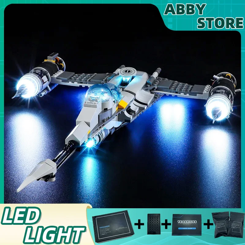 Kit de luz LED N-1 Starfighter do Mandalorian, DIY, apenas luz LED sem modelo de blocos, 75325