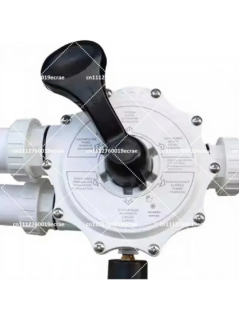 Pool Sand Filter Tank Head 6-Way Valve, Swimming Pool Water Circulation Filtration System Replacement Part