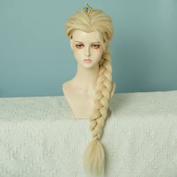 7JHH WIGS Halloween Anime Wigs for Women Long Blonde Braids Wig with Bangs Synthetic Wig for Girls Party Cosplay Costume Party