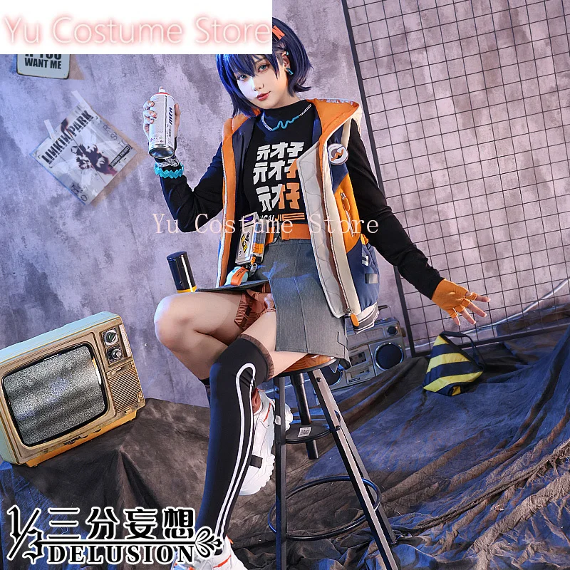 Yu CostumeAnime! Zenless Zone Zero Ling Game Suit Random Play Store Manager Uniform Cosplay Costume Halloween Party Outfit Women