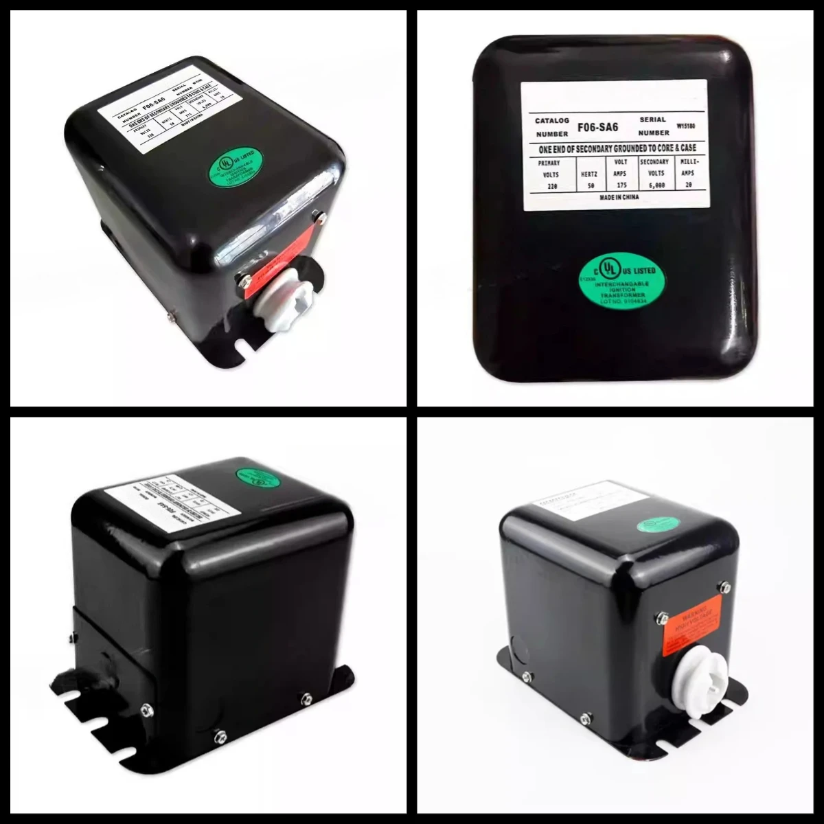 F06-SA6 high voltage ignition transformer, suitable for American standard combustion ignition system boost coil