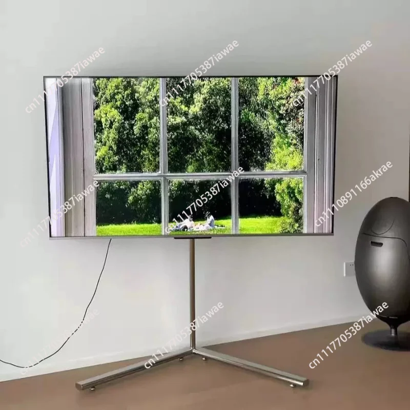 Soporte de TV Móvil de 55/65 Pulgadas, Soporte Vertical de Piso con Ruedas, Soporte Móvil para Sala de Estar y Dormitorio, Plateado, Compatible con 40-75
