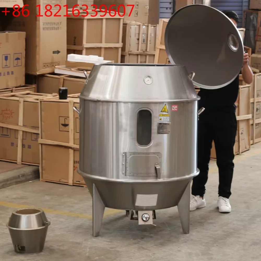 80/90/100 CM China Beijing  Duck Gas Oven Double Stainless Steel Commercial Roast Duck  Lamb Pig Chicken Roast Grill