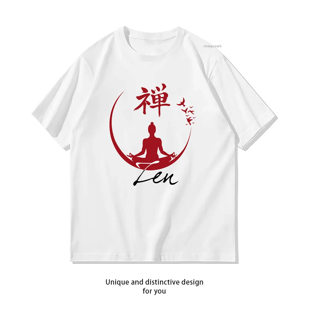 Zen Meditator Shirt Woman Man Summer Casual Fashion Graphic T Shirts O-neck Adult tops tee Trending streetwear couple Gift