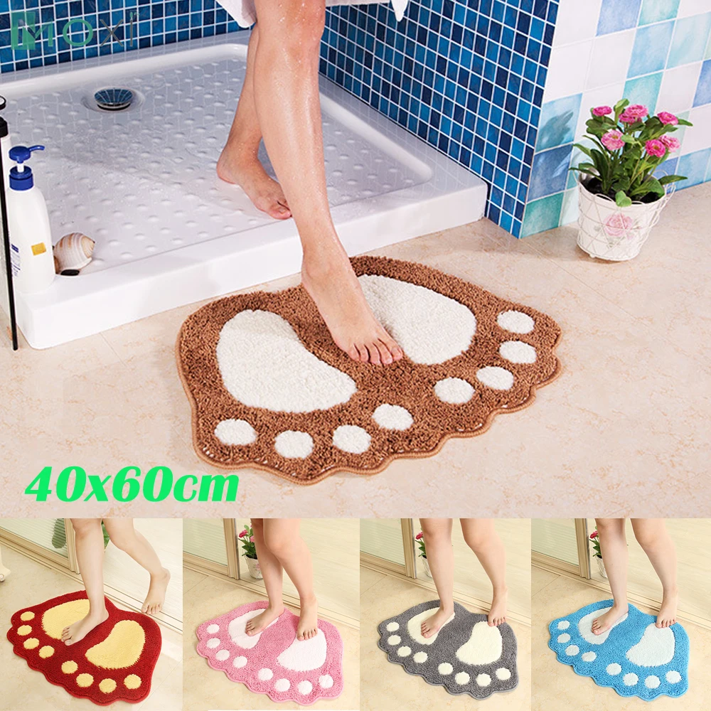 80*60cm Mini Microfiber Mats Toilet Memory Foam Bathroom Rug Bath Pad Carpets Doormat Floor Mat Absorbent Mats Foot Pad Rug 1Pc