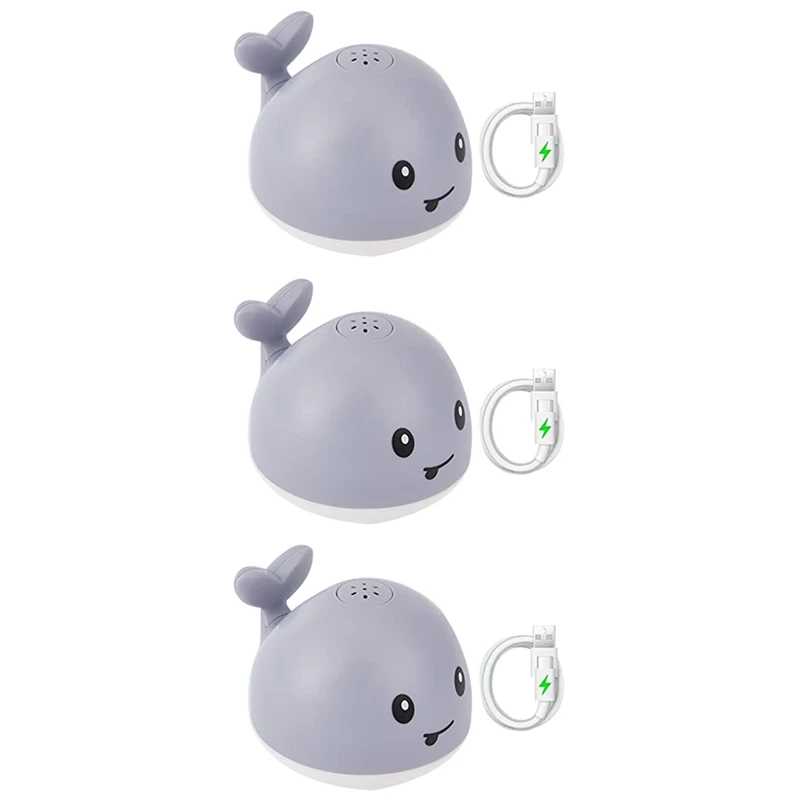 

Spray Whale Baby Bath Toys Whale Induction Spray Water Toy With LED Colorful Light Automatic Induction With USB Charging