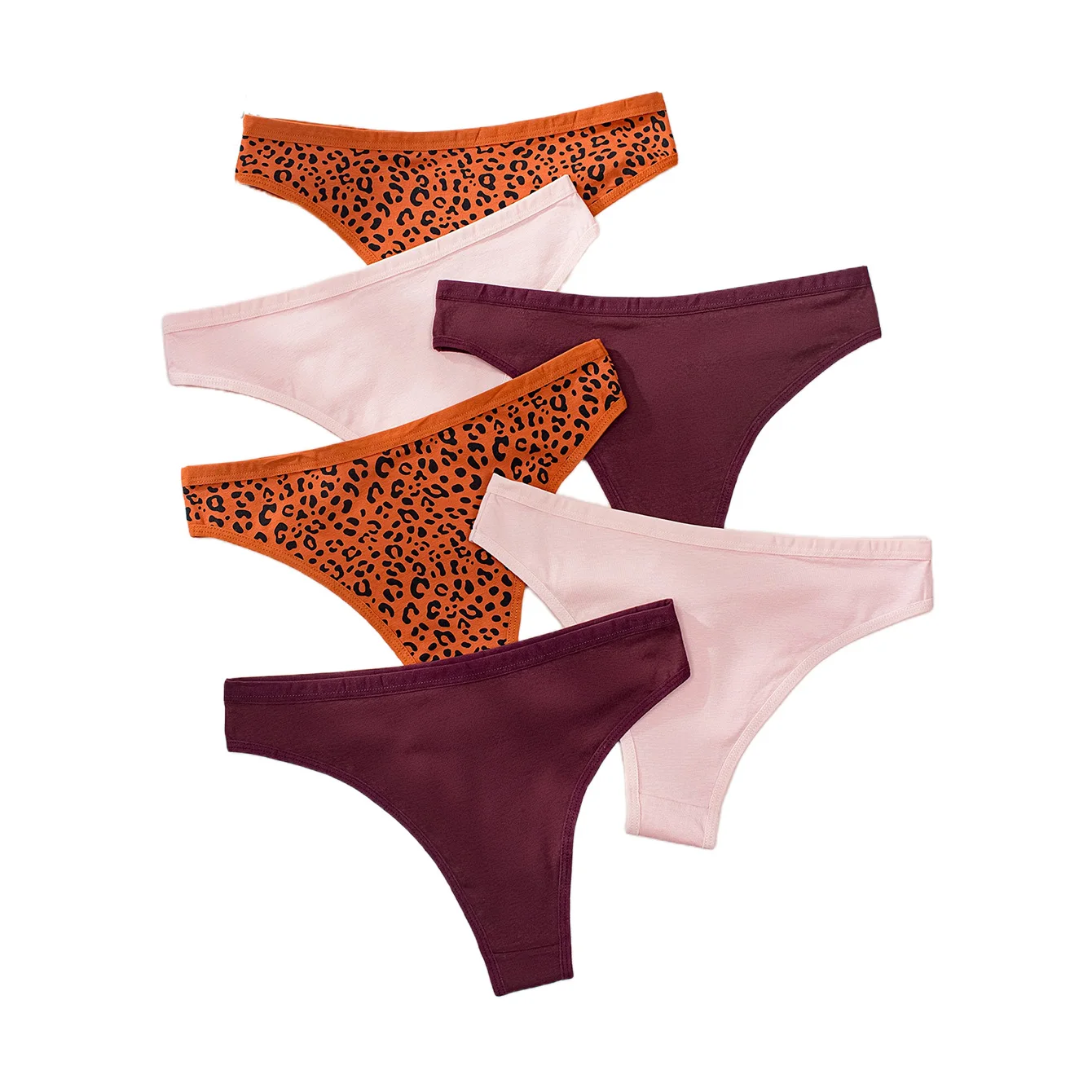 섹시하고 틈새시장을 위한 편안하고 자극적이지 않은 여성용 끈 팬티와 속옷 6쌍