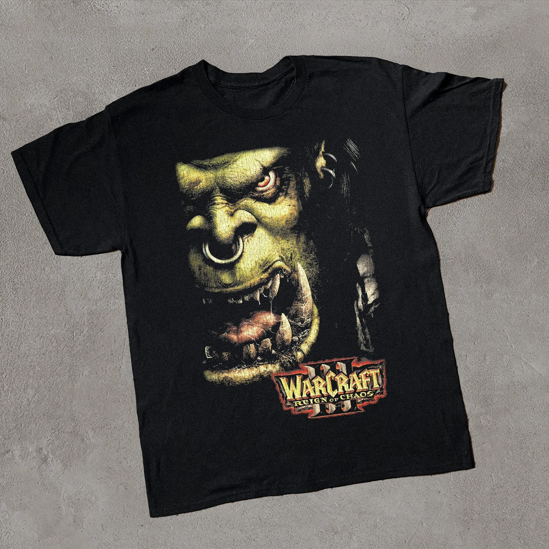 Warcraft III Reign of Chaos Grafik-T-Shirt Baumwolle Herren Damen T-Shirt Vintage Streetwear – Detail 2