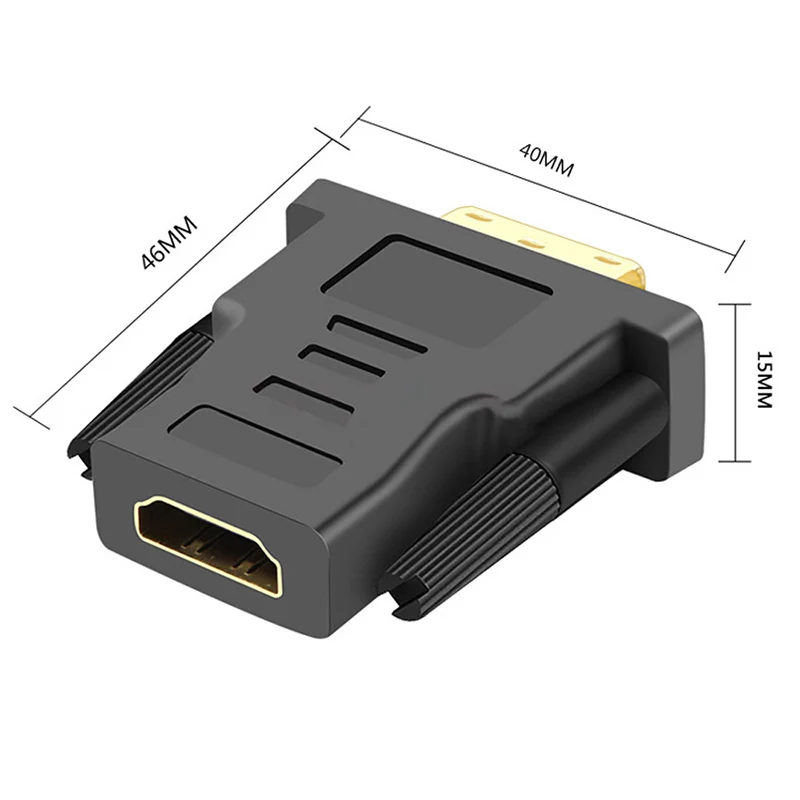 Dvi com conversor hdmi dvi 24 + 1 macho para hdmi plugue fêmea compatível hdtv projetor monitor adaptador de vídeo estender divisor de cabo