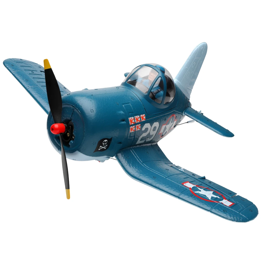 XK A500 카툰 F4U 350mm 윙스팬 2.4GHz 4CH 6 축 자이로 3D/6G 전환 가능 EPP RC 비행기 초보자 RTF 호환 후타바 S-BUS/