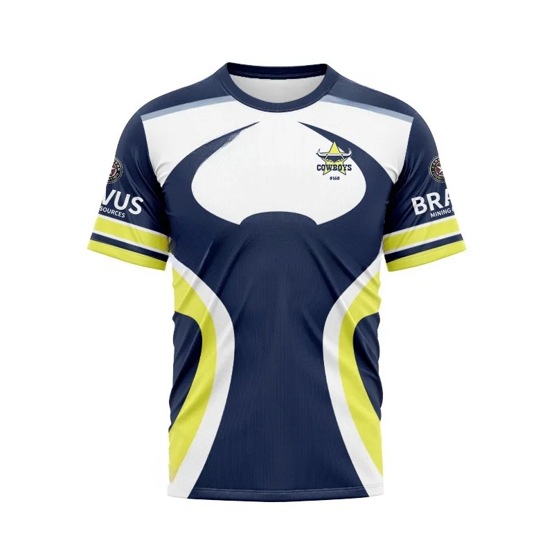 2024 North Queensland Cowboys Herren Replik Charity Trikot (benutzer definierte Name und Nummer)