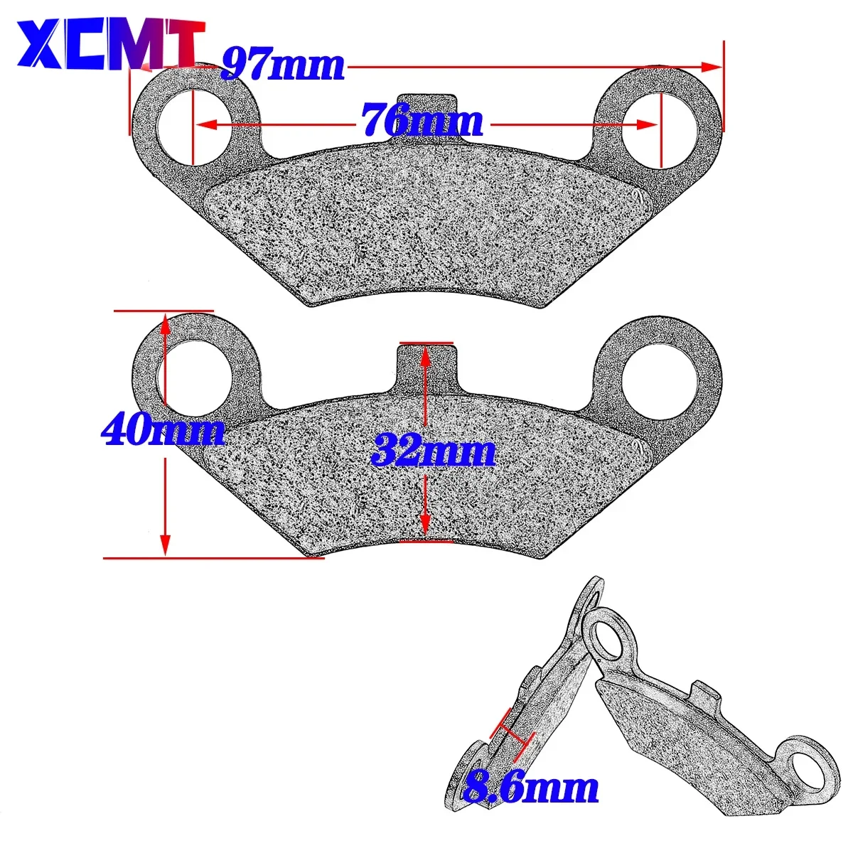 XCMT Motorcycle Parts Front Brake Pads For CF MOTO 500cc Cfmoto 500 CF500 CF600 600cc X5 X6 X8 ATV UTV 4 X Quad Bike