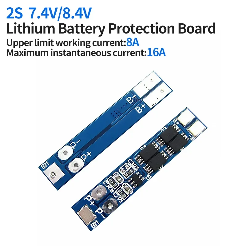 2S 7.4V 8A Li-ion 18650 Lithium Battery Charger Protection Board 8.4V Overcurrent Overcharge / Overdischarge Protection