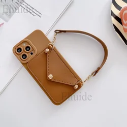 Wrist Strap Case For Xiaomi Mi 14 13T 12T 11T 10T Redmi Note 13 12 11 Pro 11s 12s 12C 13C 10C A3 Wallet Silicone Handbag Cover