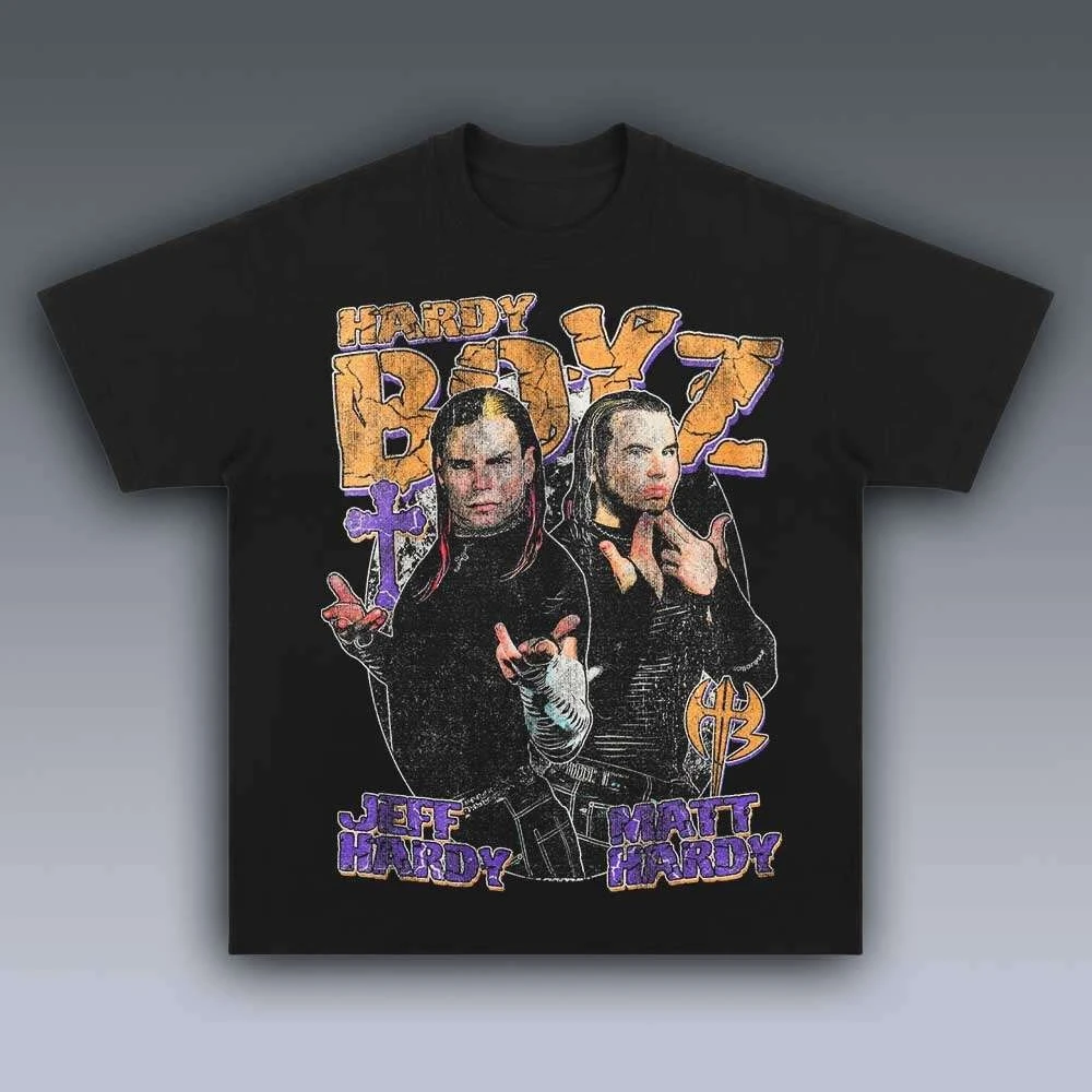 Camiseta gráfica Hardy Boyz Jeff & Matt Hardy para hombre y mujer, camiseta retro de lucha libre para fanáticos, ropa informal de calle, camiseta de manga corta