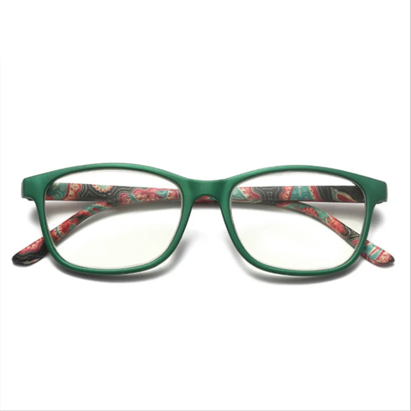 Women Fashion Reading Glasses Female Blue Light Flower Print Magnifying Presbyopic Eyewear Resin Read Eyeglasses +1.0 To +4.0