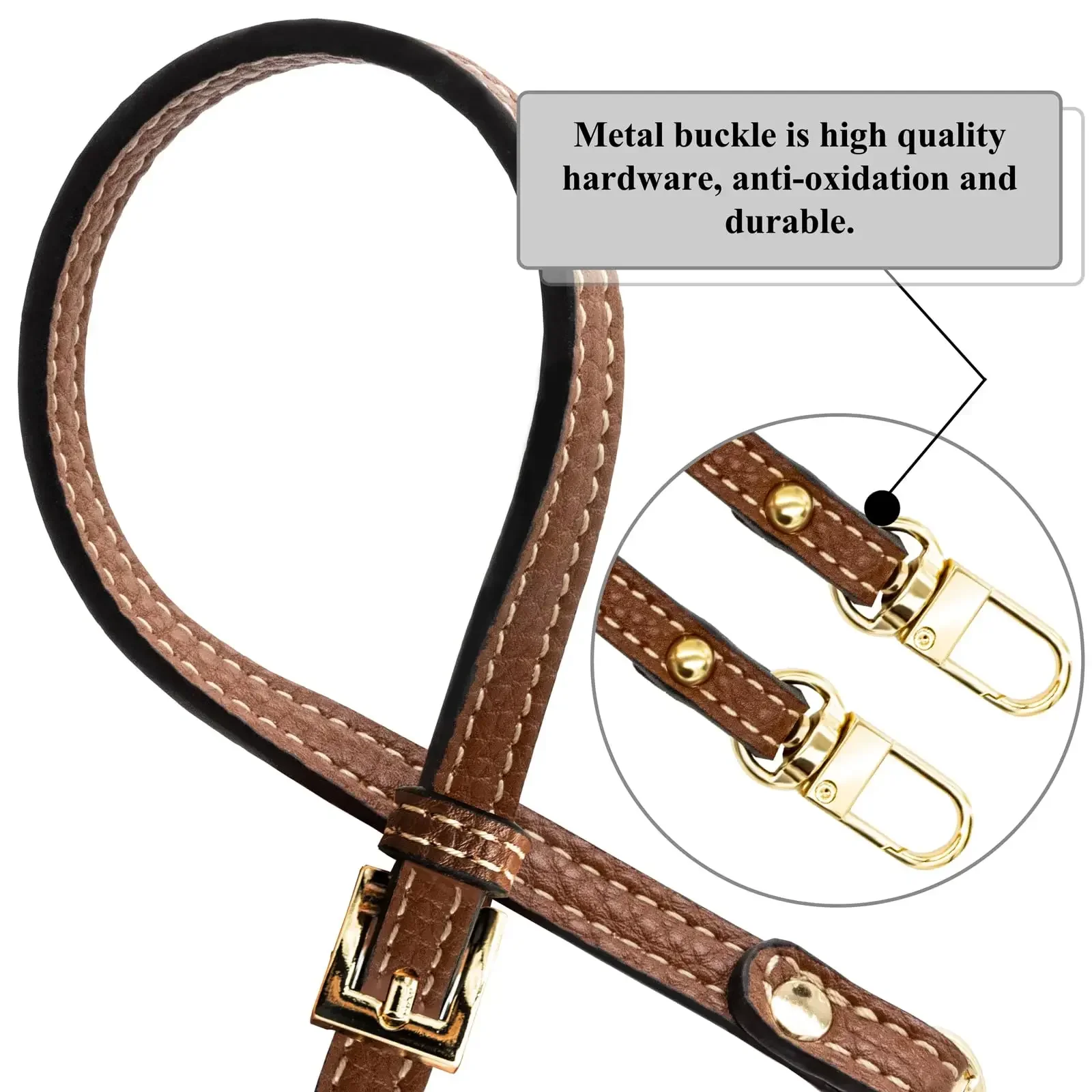 Replacement Wallet Strap Adjustable Crossbody Shoulder Strap for Longchamp Women\'s Handbags No Punching Required Conversion Kit