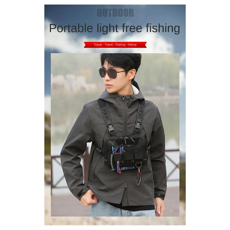 

TURE Fishing Chest Bag Men's Training Bag Mountaineering Camping Backpack Outdoor Travel Vest Backpack