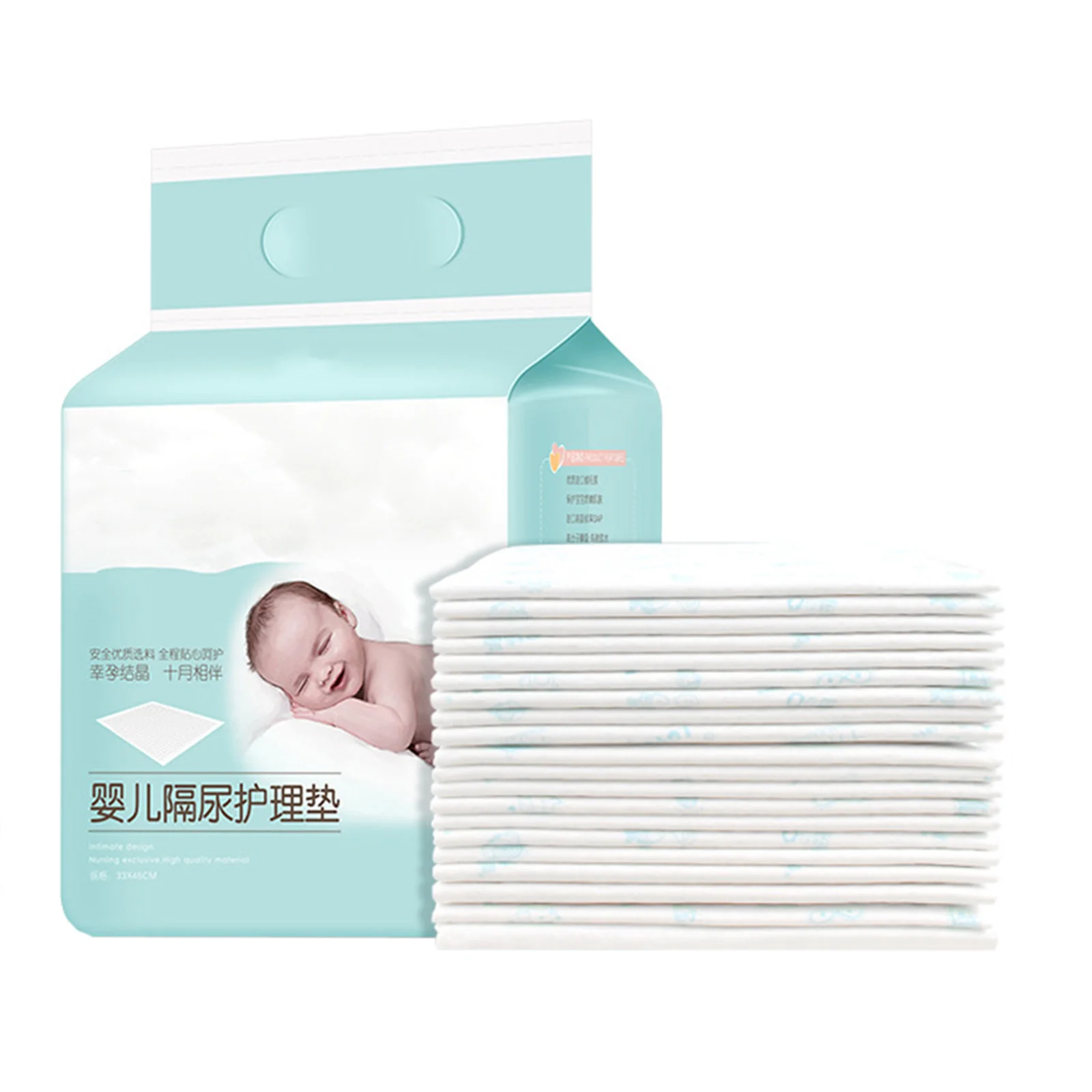 20 قطعة منصات الطفل القابل للتصرف تحت منصات حفاضات لينة ماصة لتغيير حفاضات الطفل مريحة الجلد آمنة تغيير الوسادة بطانات