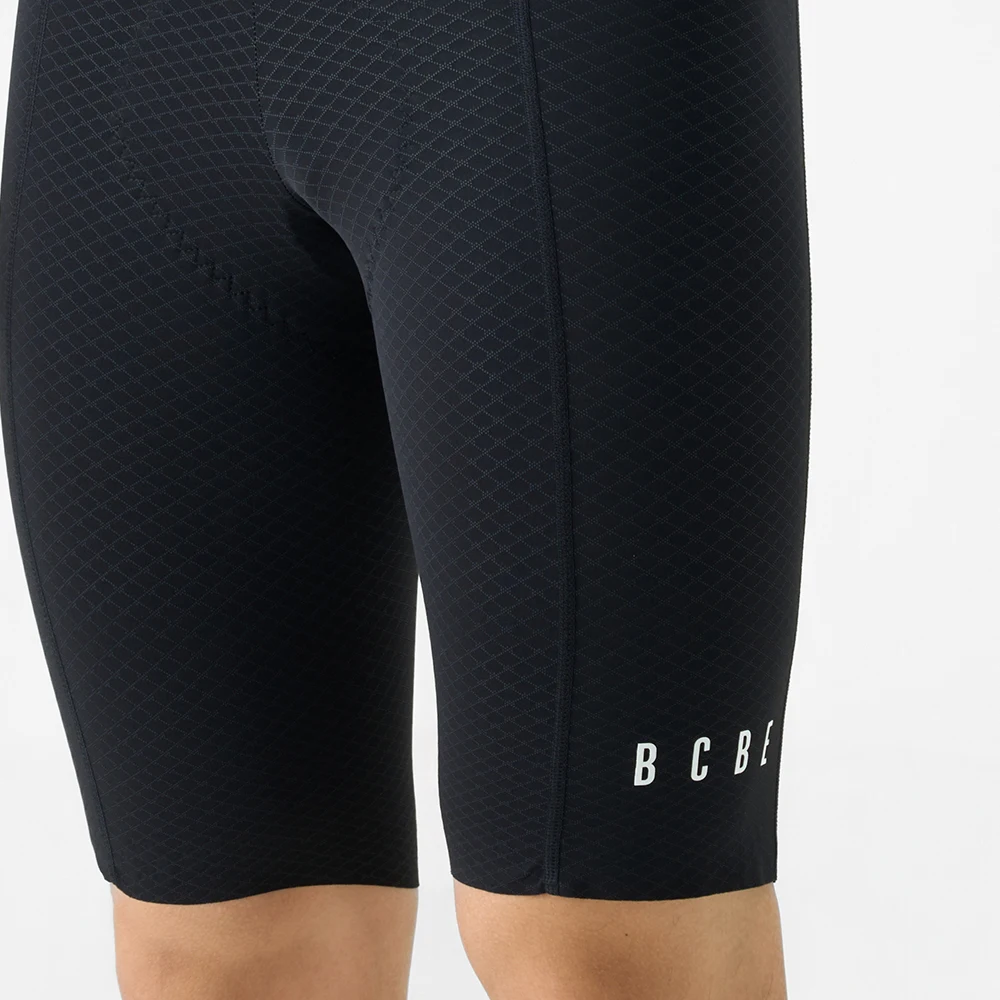 BCBE-ING Neue Herren-Radlerhose mit Hosenträgern, hochwertiges elastisches Interface-Polster mit 200 kg/m³ Dichte, leichtes, schnell trocknendes Radlerhose-Set – Detail 11