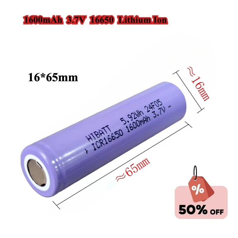 1600Mah 2Pcs 3.7V 1… - image