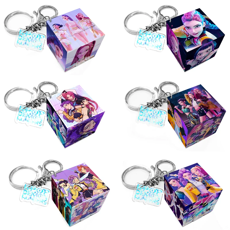 

KPop Demon Hunters Keychain Anime Acrylic Pendants for Men Women Car Key Ring Cartoon Backpack Pendant Jewelry Decoration Gifts