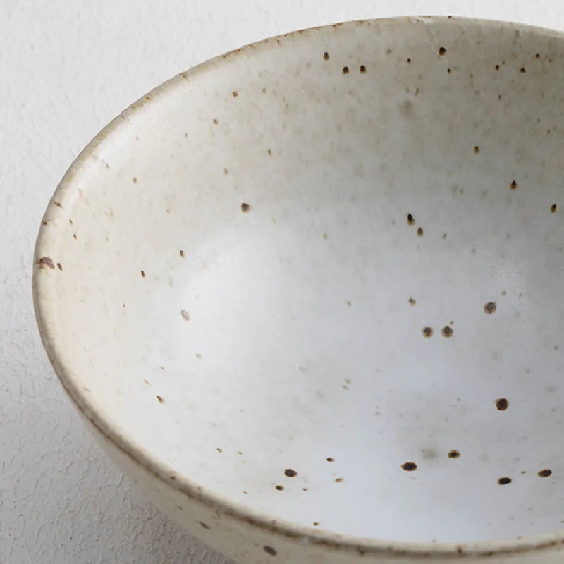 KINGLANG Handmade Rice Bowl Japanese Retro Dish Soup Bowl Ceramic Tableware