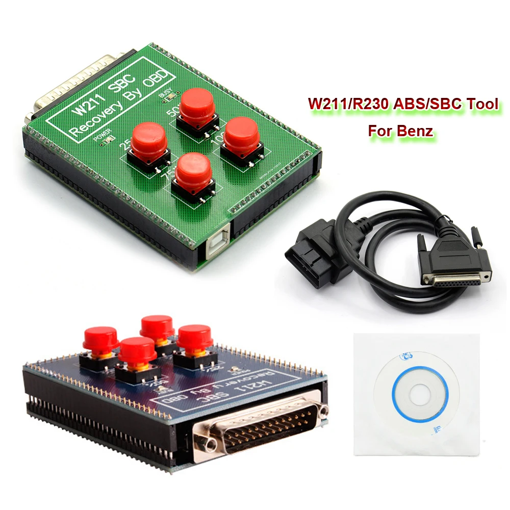 Herramienta de reenclaje OBD2 para mercedes-benz SBC herramienta de reparación C249F SBC ABS W211 R230 recuperación por OBD directamente W211 SBC herramienta de reinicio más nueva