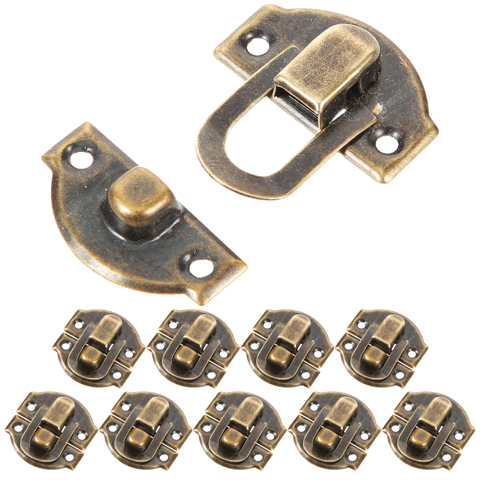 10 قطعة صندوق خشبي مزلاج إغلاق فولاذي عالي التحمل للمجوهرات هدية النبيذ صندوق الزفاف خمر خزانة الصدر درج الأثاث