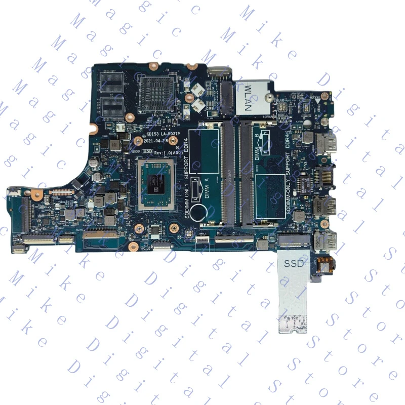 H  0P43K1 P43K1 for Dell Vostro 3405 Inspiron 3505 Motherboard GDI53 LA-K037P 3050U