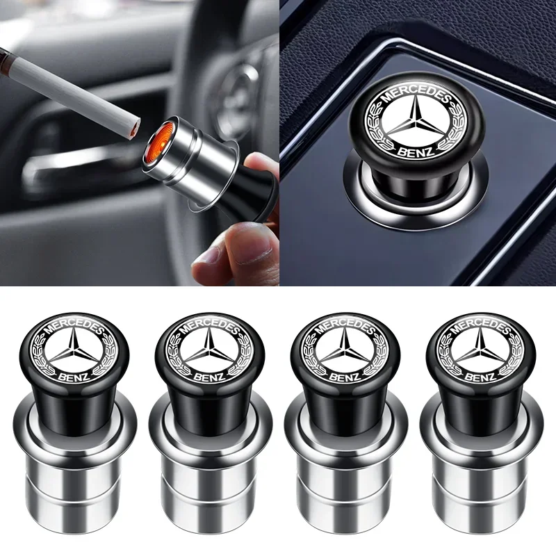 12V Metal Universal Auto Car Windproof Flameless Cigarette Lighter Power Socket For Mercedes Benz  AMG W211 W203 W204 W210 W124