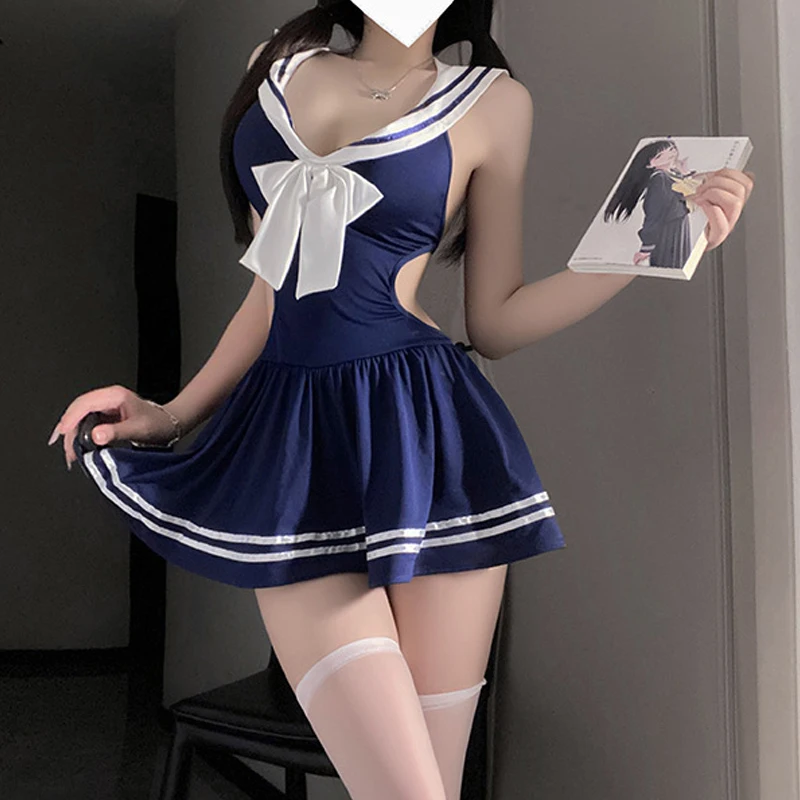 جنسي الملابس الداخلية رغبة نقية فستان الحرم الجامعي مثير الإناث دور اللعب منامة موحدة #2