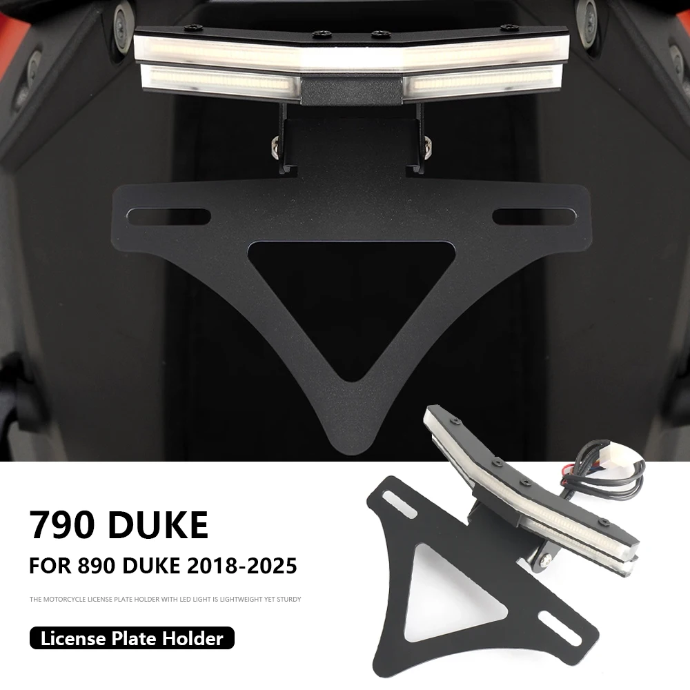 

Motorcycle License Plate Frame For DUKE 790 For Duke 890 790Duke 2018-2025 License Plate Holder Taillight Turn Signal Bracket