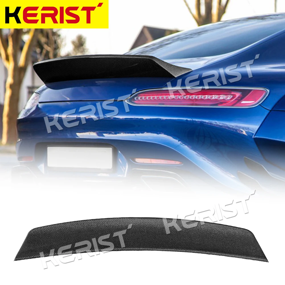 Carbon Fiber Rear Trunk Spoiler Splitter For Mercedes-Benz Amg Gt GTS Coupe 2018 2019 2020 2021