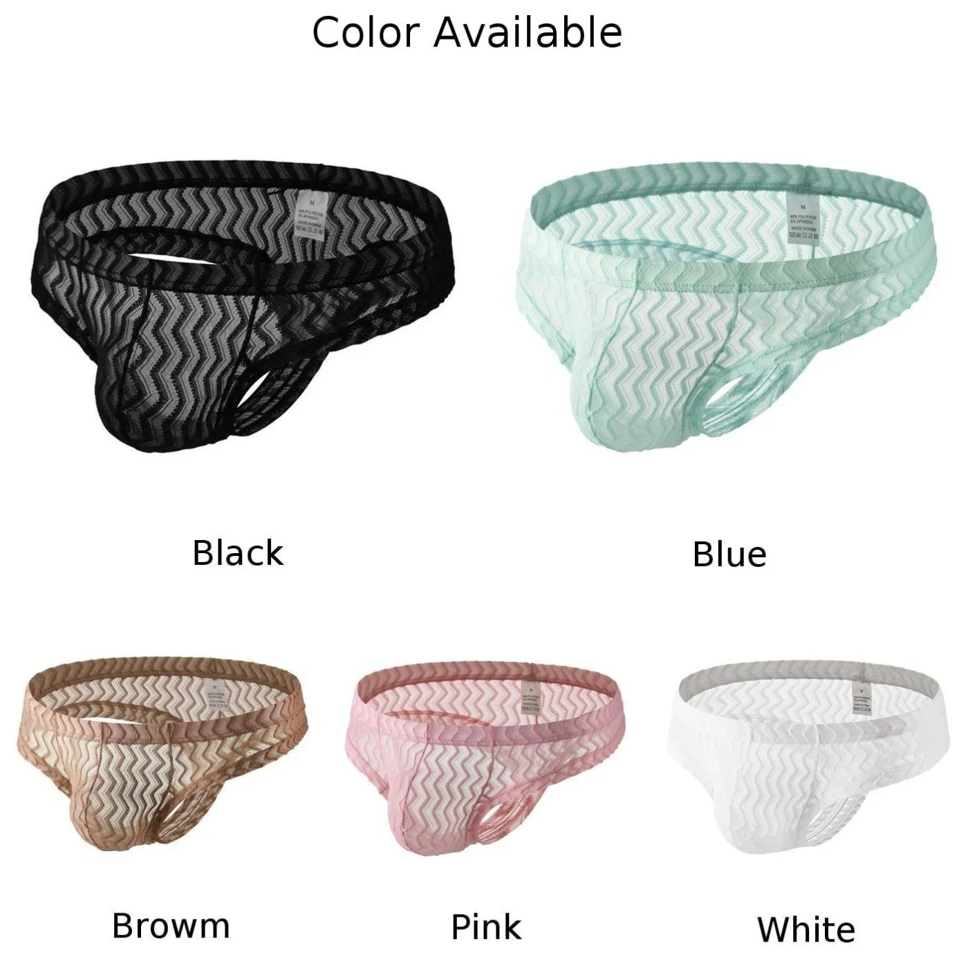 Sexy Men Lace Mesh Breathable Low Rise Underpants Pouch Bulge T-back Panties Briefs Thong See Through Panties Male G-string