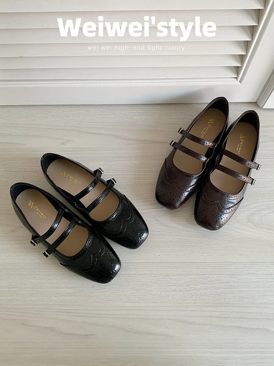 mary-janes-flat-shoes-women's-ballet-style-soft-bottom-slip-on-breathable-leather-inner-spring-season-fashion-single-shoes