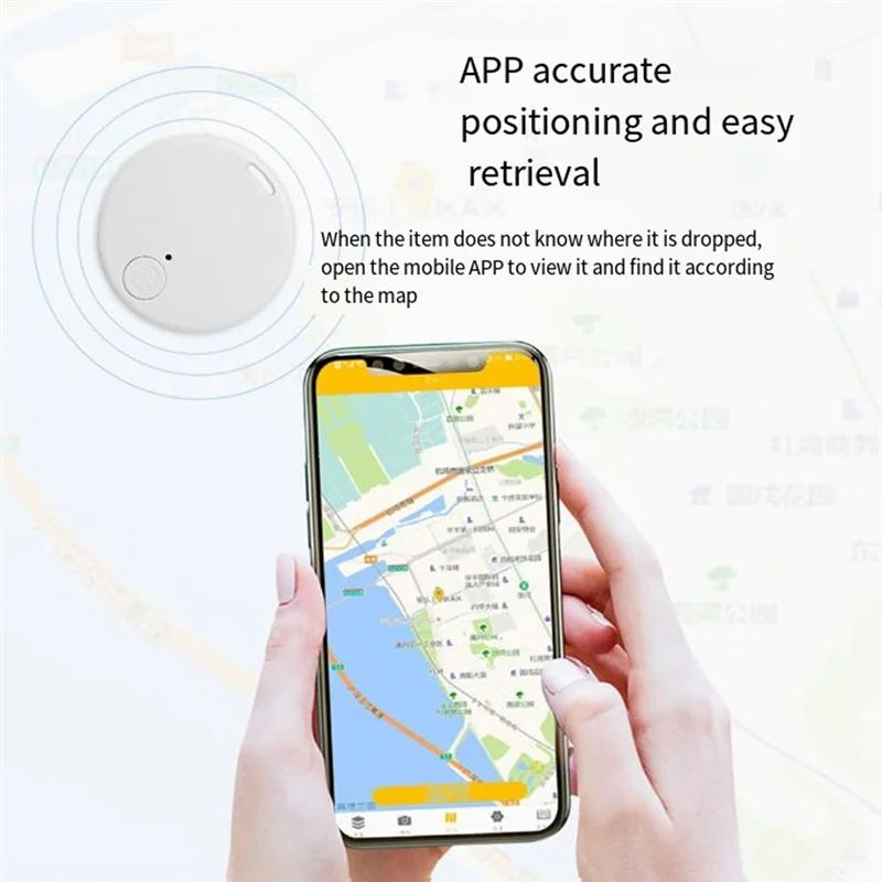 M16K-2 Pack Mini GPS Tracker Bluetooth 5.0 Anti-Lost Device Mobile Bluetooth Wireless Smart Locator Pet Key Wallet Tracker