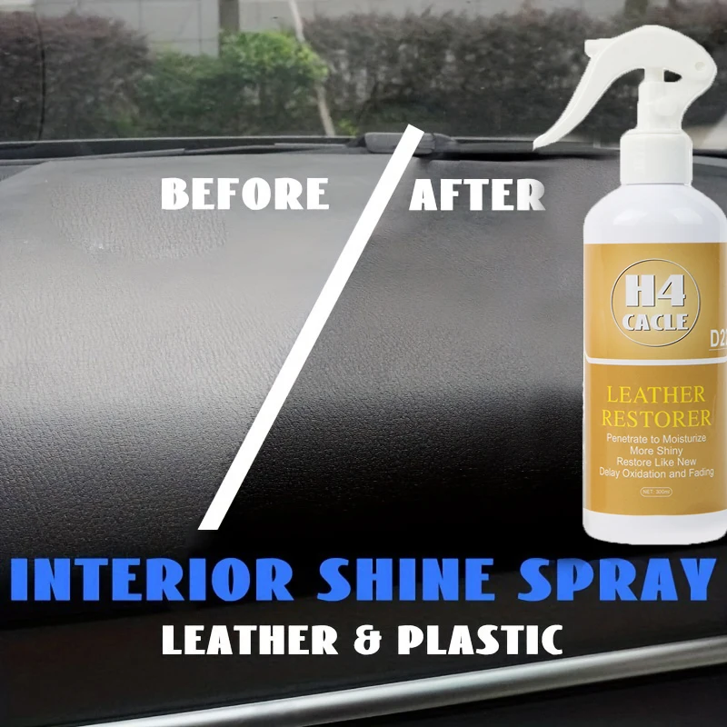 D22 Plastic Leather Restorer Car Interior Shine Spray Coating Polish Long-lasting Cleaner Agent Liquid Car Wax Care Accessories